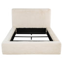  Coaster Furniture Rebecca 306141Q Faux Fur Upholstered Queen Bed - Cream IMAGE 3