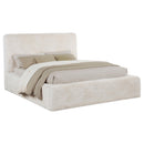  Coaster Furniture Rebecca 306141Q Faux Fur Upholstered Queen Bed - Cream IMAGE 7