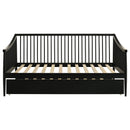  Coaster Furniture Delgado 310027 Windsor Twin Wood Daybed with Trundle - Black IMAGE 3
