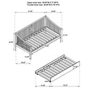  Coaster Furniture Delgado 310027 Windsor Twin Wood Daybed with Trundle - Black IMAGE 8