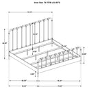  Coaster Furniture Rocco 310035KE All Wood Water Pipe Open Frame Eastern King Bed - Dark Bronze IMAGE 9
