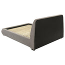  Coaster Furniture Mokena 310090Q 46-inch Upholstered Queen Platform Bed - Taupe IMAGE 2