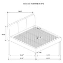  Coaster Furniture Mokena 310091KE 46-inch Upholstered Eastern King Platform Bed - Brown IMAGE 8