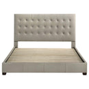  Coaster Furniture Medley 315911TANKE Genuine Leather Eastern King Platform Bed - Tan IMAGE 2