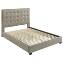  Coaster Furniture Medley 315911TANQ Genuine Leather Queen Panel Platform Bed - Tan IMAGE 2