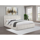  Coaster Furniture Nollet 315917CRMKW 48-inch Upholstered California King Platform Bed - Cream IMAGE 4