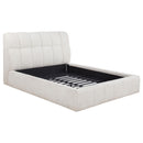  Coaster Furniture Nollet 315917CRMQ 48-inch Upholstered Queen Panel Platform Bed - Cream IMAGE 1