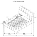  Coaster Furniture Nollet 315917CRMQ 48-inch Upholstered Queen Panel Platform Bed - Cream IMAGE 9