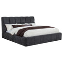  Coaster Furniture Nollet 315917GRYKE 48-inch Upholstered Eastern King Platform Bed - Grey IMAGE 2