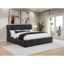  Coaster Furniture Nollet 315917GRYKE 48-inch Upholstered Eastern King Platform Bed - Grey IMAGE 4