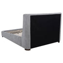  Coaster Furniture Rennes 315928KE Upholstered Eastern King Wingback Platform Bed - Grey IMAGE 3