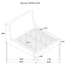  Coaster Furniture Rennes 315928KE Upholstered Eastern King Wingback Platform Bed - Grey IMAGE 6