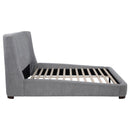  Coaster Furniture Rennes 315928Q Upholstered Queen Wingback Platform Bed - Grey IMAGE 5