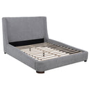  Coaster Furniture Rennes 315928Q Upholstered Queen Wingback Platform Bed - Grey IMAGE 9