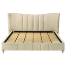  Coaster Furniture Evelyn 315956KE Upholstered Eastern King Panel Platform Bed - Ivory IMAGE 6