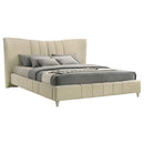  Coaster Furniture Evelyn 315956KE Upholstered Eastern King Panel Platform Bed - Ivory IMAGE 8
