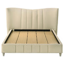  Coaster Furniture Evelyn 315956Q Upholstered Queen Panel Platform Bed - Ivory IMAGE 1