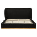 Coaster Furniture Blaire 315967BLKKE Upholstered Eastern King Wingback Platform Bed - Black IMAGE 2
