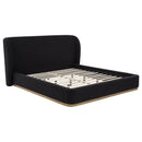  Coaster Furniture Blaire 315967BLKKW Upholstered California King Wingback Platform Bed - Black IMAGE 2