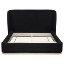  Coaster Furniture Blaire 315967BLKQ Upholstered Queen Wingback Platform Bed - Black IMAGE 1