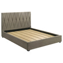  Coaster Furniture Delsea 315975KE Upholstered Eastern King Platform Bed - Light Brown IMAGE 2