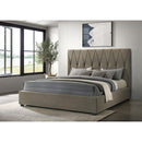  Coaster Furniture Delsea 315975KE Upholstered Eastern King Platform Bed - Light Brown IMAGE 4
