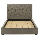  Coaster Furniture Delsea 315975Q Upholstered Queen Panel Platform Bed - Light Brown IMAGE 2
