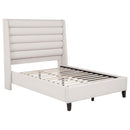  Coaster Furniture Leslie 315983F Upholstered Tufted Full Wingback Platform Bed - Beige IMAGE 3