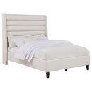  Coaster Furniture Leslie 315983F Upholstered Tufted Full Wingback Platform Bed - Beige IMAGE 6