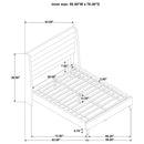  Coaster Furniture Leslie 315983F Upholstered Tufted Full Wingback Platform Bed - Beige IMAGE 8
