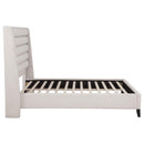  Coaster Furniture Leslie 315983Q Upholstered Tufted Queen Wingback Platform Bed - Beige IMAGE 2