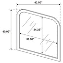  Coaster Furniture Sonya 360114 Upholstered Bedroom Dresser Mirror - Ivory IMAGE 1