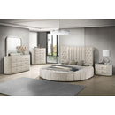 Coaster Furniture Sonya 360114 Upholstered Bedroom Dresser Mirror - Ivory IMAGE 4