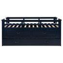  Coaster Furniture Carlsbad 401980T Wood Twin Captains Bed With Trundle - Navy Blue IMAGE 6