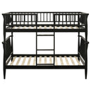  Coaster Furniture Abram 460061BLKT Windsor Twin Over Twin Wood Bunk Bed with Ladder - Black IMAGE 5