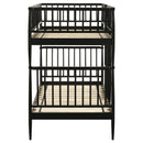  Coaster Furniture Abram 460061BLKT Windsor Twin Over Twin Wood Bunk Bed with Ladder - Black IMAGE 8