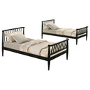  Coaster Furniture Abram 460061BLKT Windsor Twin Over Twin Wood Bunk Bed with Ladder - Black IMAGE 9