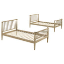  Coaster Furniture Abram 460061T Windsor Twin Over Twin Wood Bunk Bed with Ladder - Almond IMAGE 1