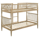  Coaster Furniture Abram 460061T Windsor Twin Over Twin Wood Bunk Bed with Ladder - Almond IMAGE 2