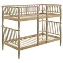  Coaster Furniture Abram 460061T Windsor Twin Over Twin Wood Bunk Bed with Ladder - Almond IMAGE 3