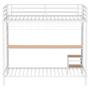  Coaster Furniture Bettoni 460209WHT Metal Full Over Twin Workstation Bunk Bed - Matte White IMAGE 2