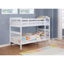  Coaster Furniture Chapman 460244N-SM Wood Twin Over Twin Bunk Bed with Mattress - White IMAGE 6