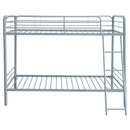  Coaster Furniture Carson 460334SVR Metal Twin Over Twin Bunk Bed - Glossy Silver IMAGE 3
