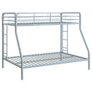  Coaster Furniture Carson 460340SVR Metal Twin Over Full Bunk Bed - Glossy Silver IMAGE 3
