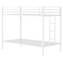  Coaster Furniture Alevera 460361WHT Metal Twin Over Twin Bunk Bed with Ladder - White IMAGE 2