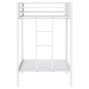  Coaster Furniture Alevera 460361WHT Metal Twin Over Twin Bunk Bed with Ladder - White IMAGE 4