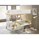  Coaster Furniture Frankie 460570T-SM Twin Over Twin Bunk Bed with 7-inch Mattresses - White IMAGE 4