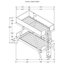  Coaster Furniture Frankie 460570T-SM Twin Over Twin Bunk Bed with 7-inch Mattresses - White IMAGE 5
