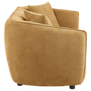  Coaster Furniture Aleisha 503062 Fabric Upholstered Loveseat - Mustard Yellow IMAGE 2