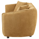  Coaster Furniture Aleisha 503062 Fabric Upholstered Loveseat - Mustard Yellow IMAGE 5